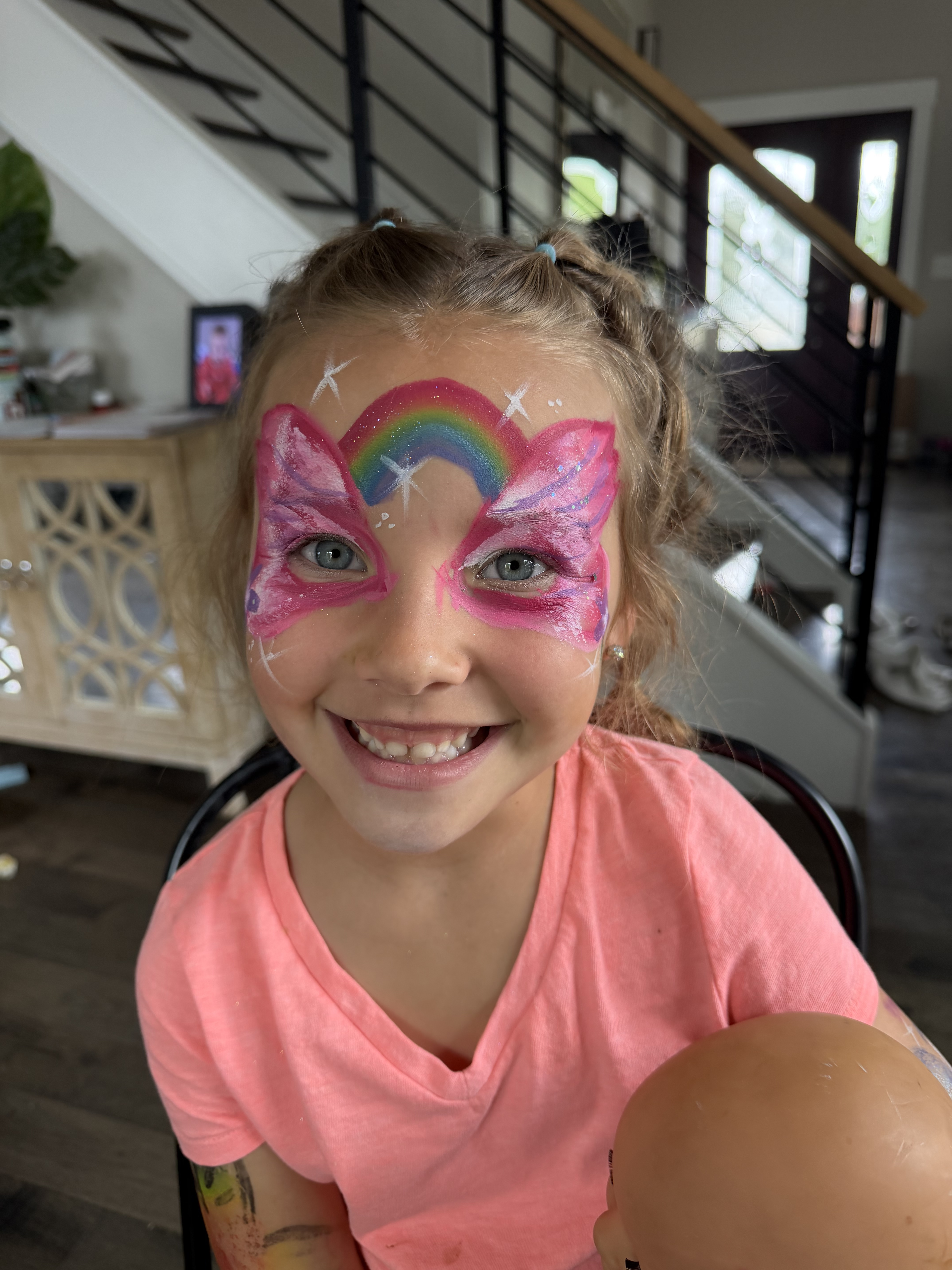 Butterfly face paint design