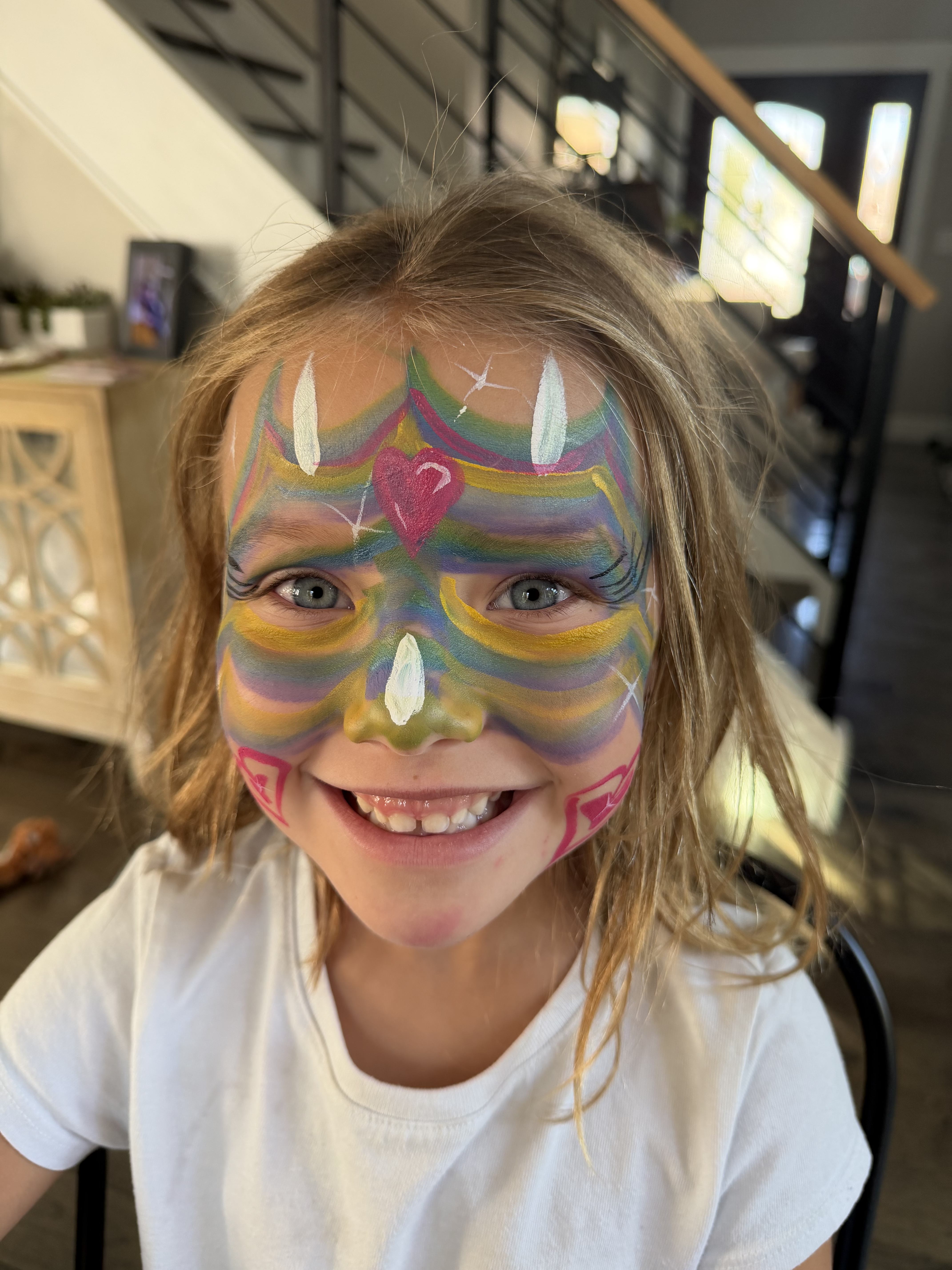 Rhino face paint design